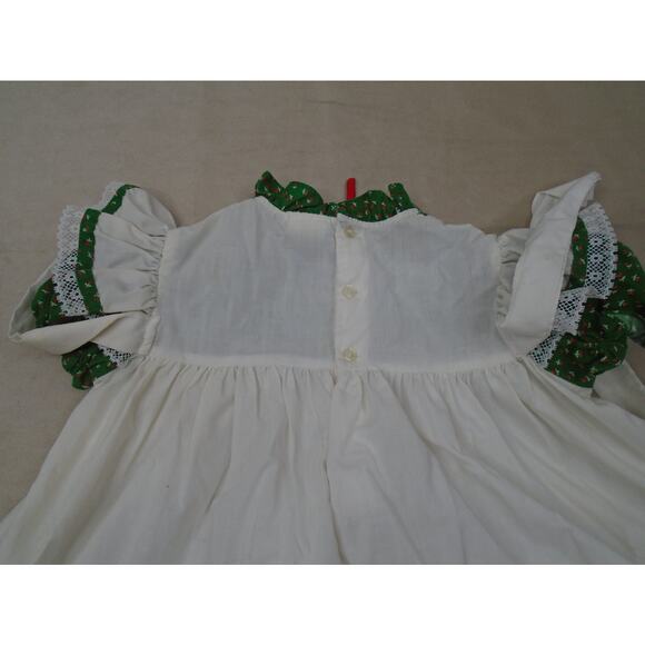 Vintage 80s Nana’s Pet JC Penney Green Heart Dress With Pinafore Apron Size 2T - Picture 12 of 12